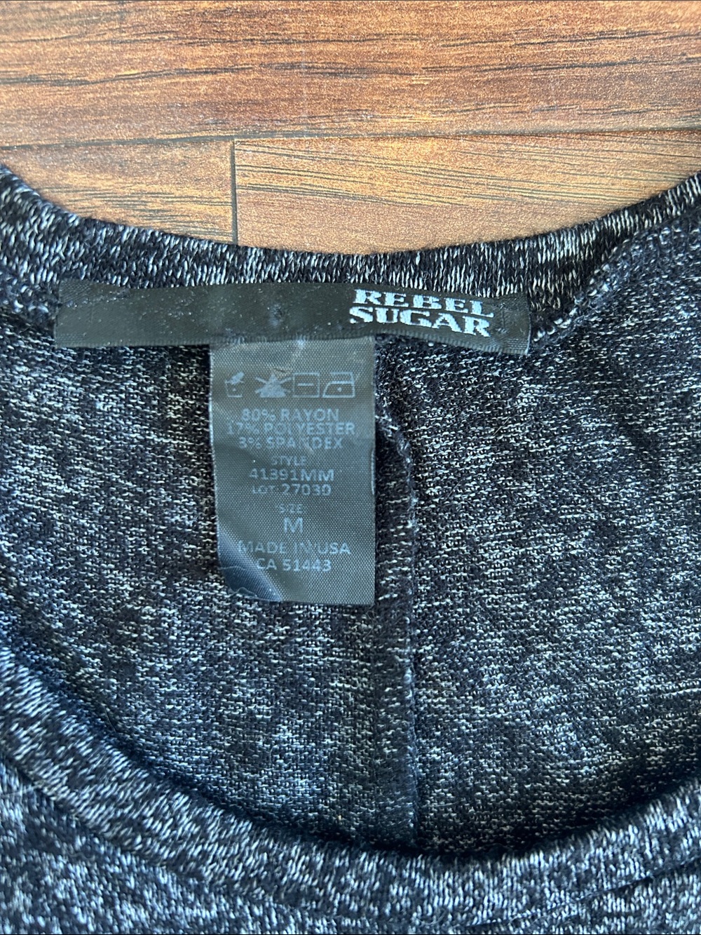 Rebel Sugar Charcoal Cat Face Tank Top - Picture 2 of 5